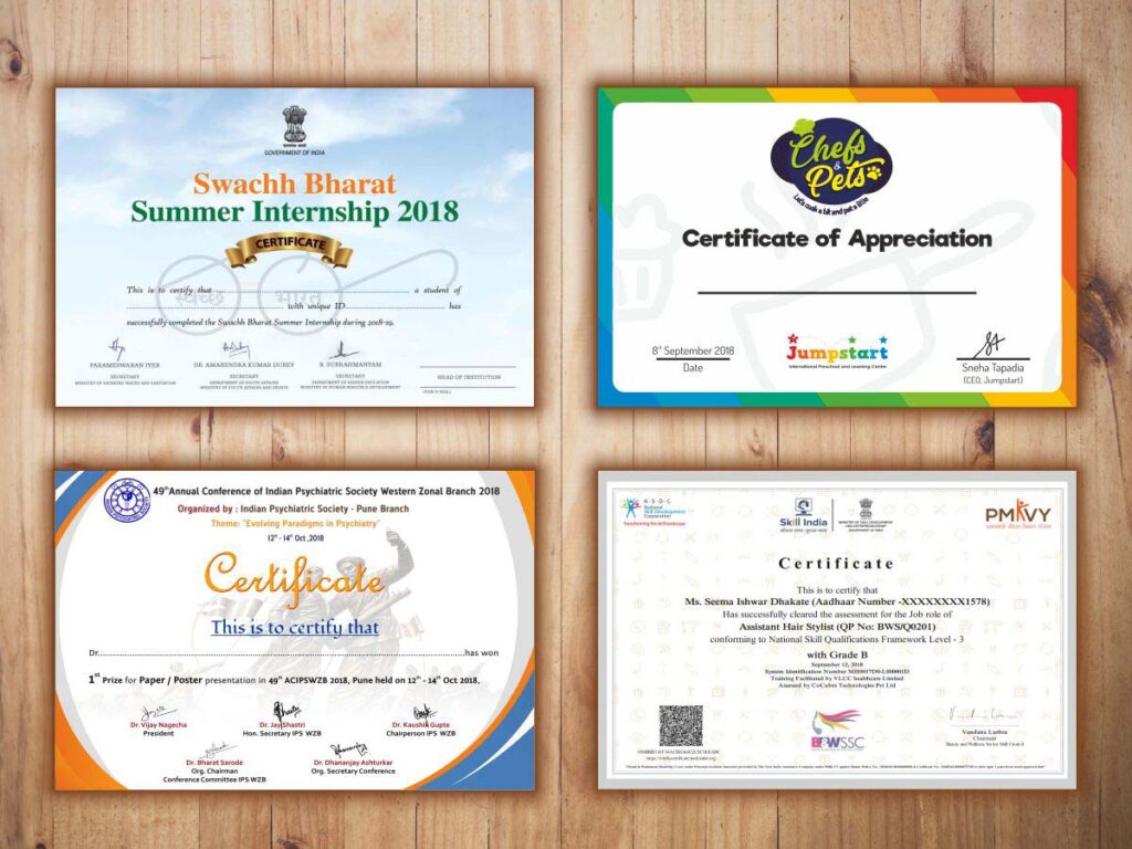 Certificate Printing Services