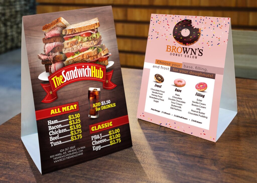 Table Tent Printing