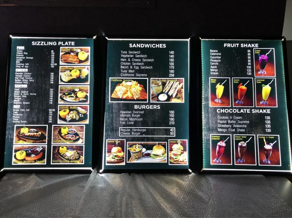 Menu Board Printing