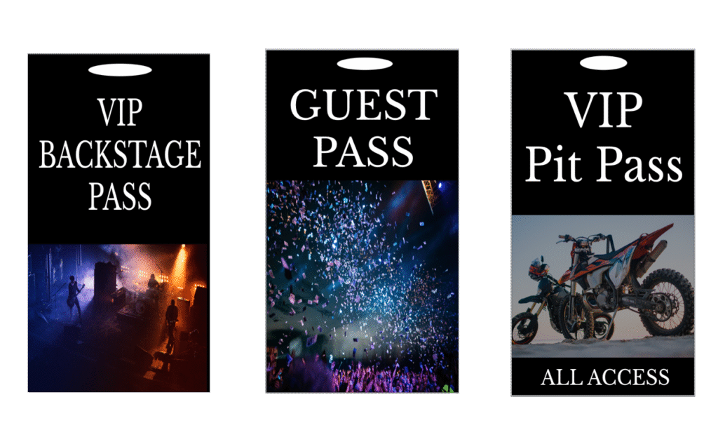 VIP Pass Printing
